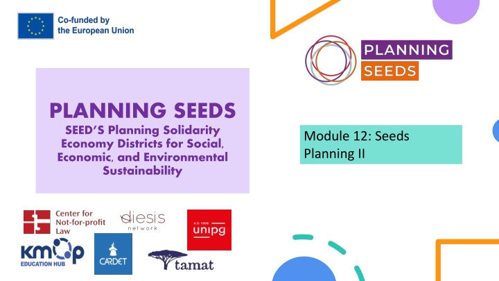 SEEDs Implementation for Solidarity Economy Districts: Action Plan & Strategic Actions