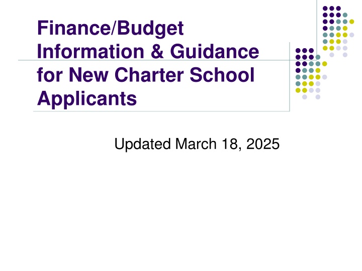 finance budget information guidance n.w