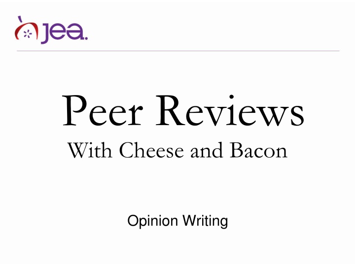 peer reviews with cheese and bacon n.w