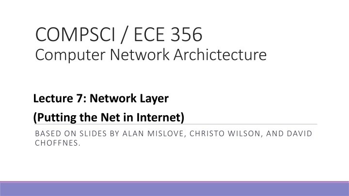compsci ece 356 computer network archictecture n.w