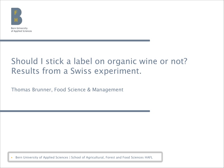 should i stick a label on organic wine n.w