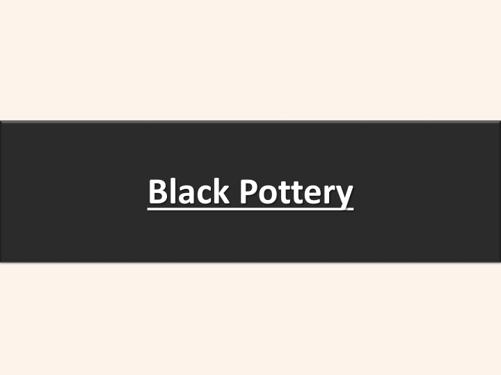 black pottery n.w