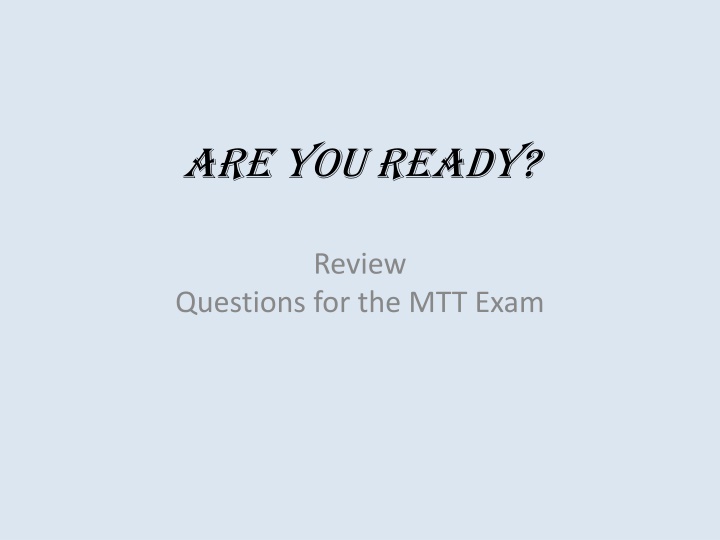 are you ready n.w