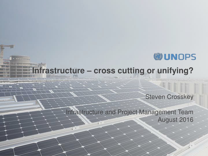 Infrastructure: Cross-cutting or Unifying?