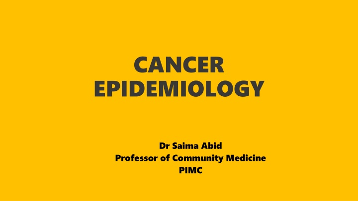 cancer epidemiology n.w