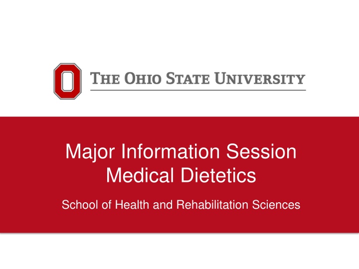 major information session medical dietetics n.w