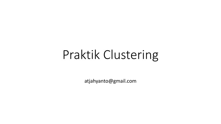 praktik clustering n.w