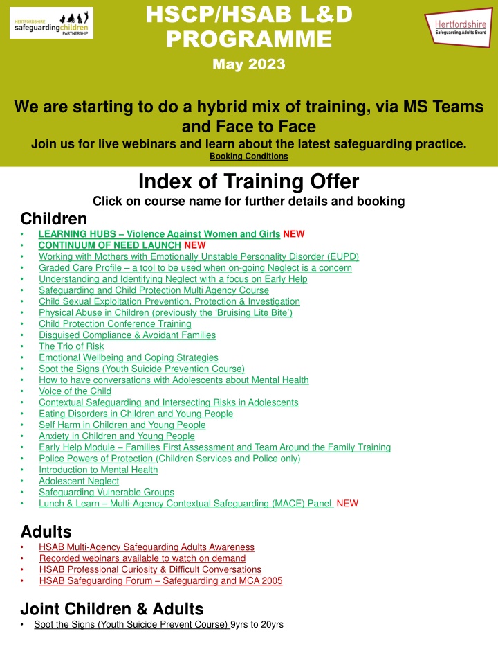 hscp hsab l d programme may 2023 n.w