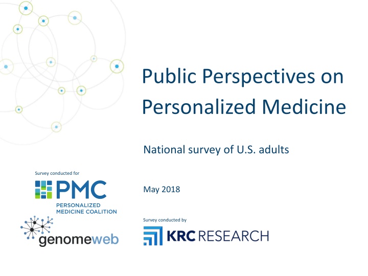 Public Perspectives on Personalized Medicine Survey 2018
