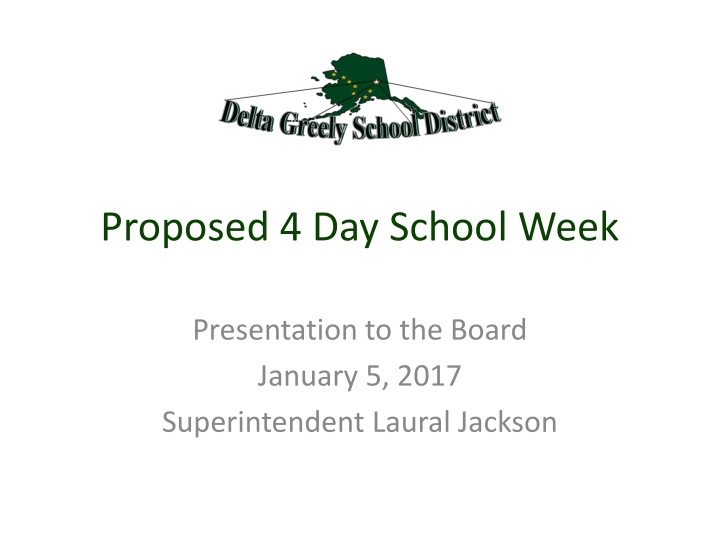 proposed 4 day school week n.w