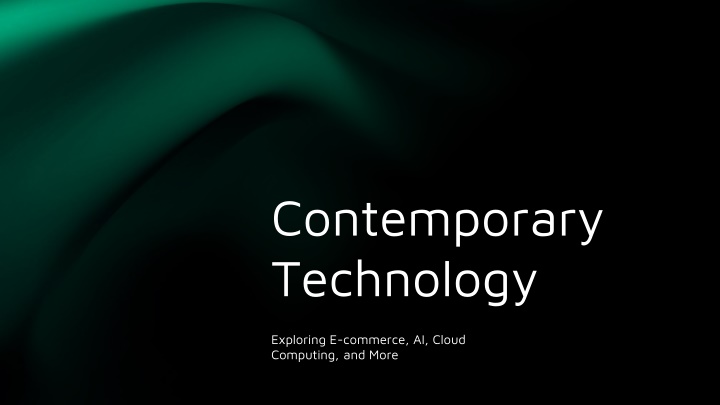 Exploring Contemporary Technologies in E-commerce and AI