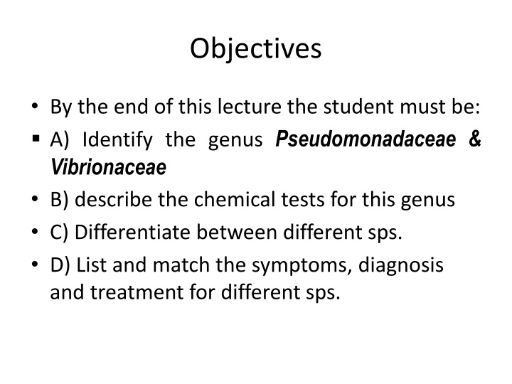 objectives n.w