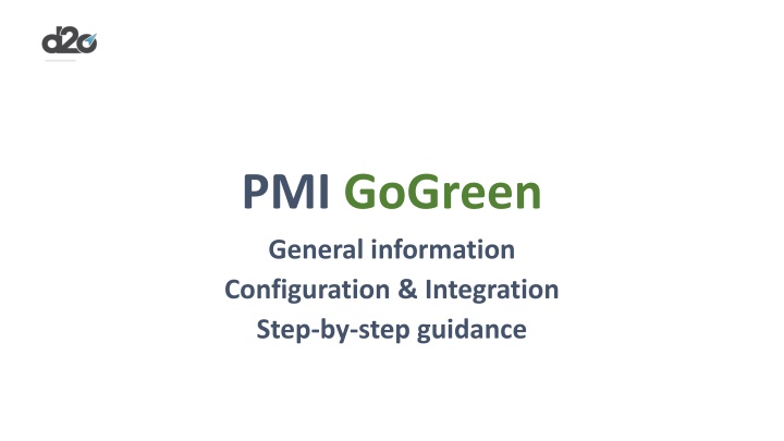 pmi gogreen general information configuration n.w