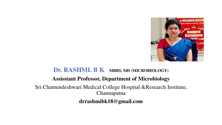 dr rashmi b k mbbs md microbiology assisstant n.w