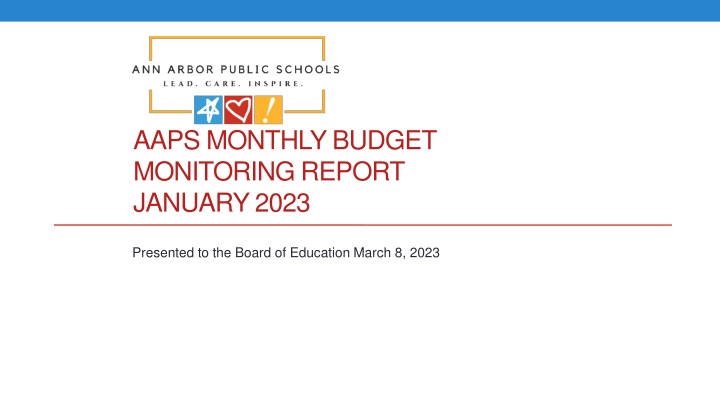 aaps monthly budget monitoring report january 2023 n.w