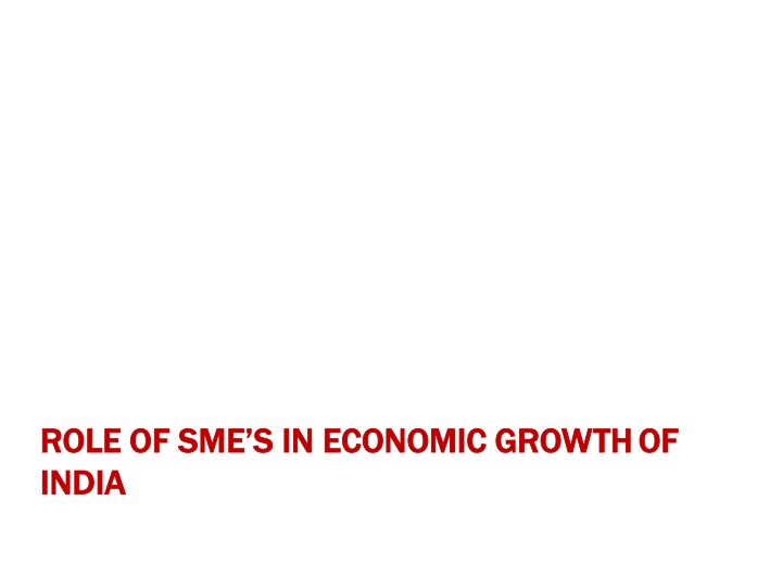 role of role of sme s india india n.w