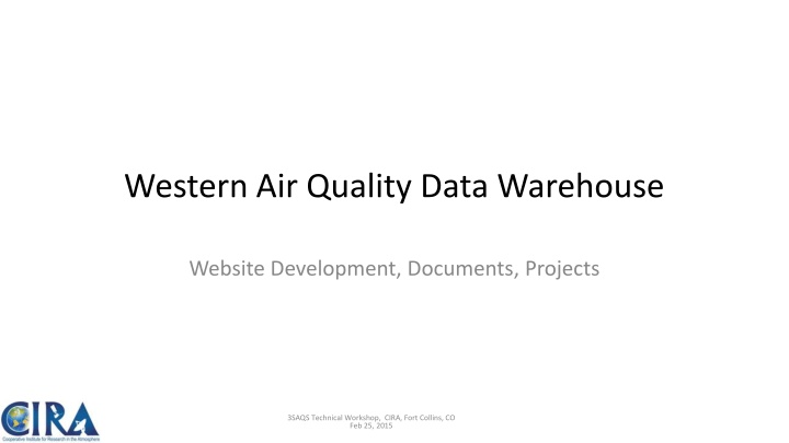 western air quality data warehouse n.w