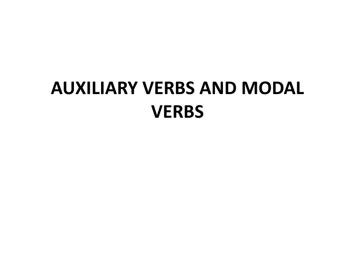 auxiliary verbs and modal verbs n.w