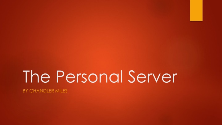 the personal server by chandler miles n.w