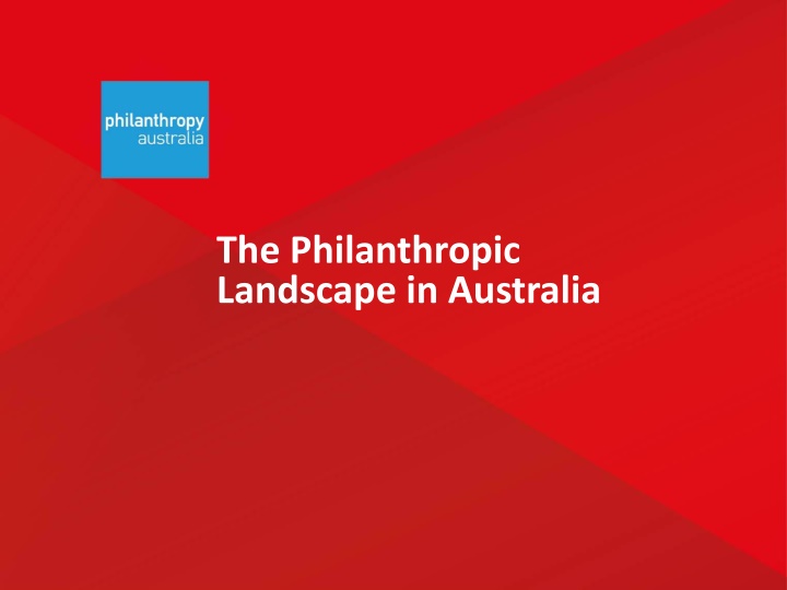 the philanthropic landscape in australia n.w