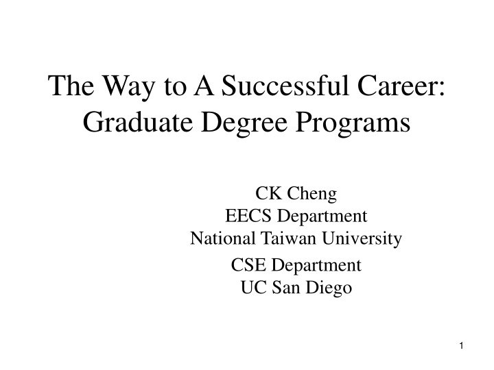the way to a successful career graduate degree n.w