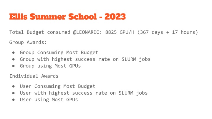 Ellis Summer School 2023 Financial Highlights