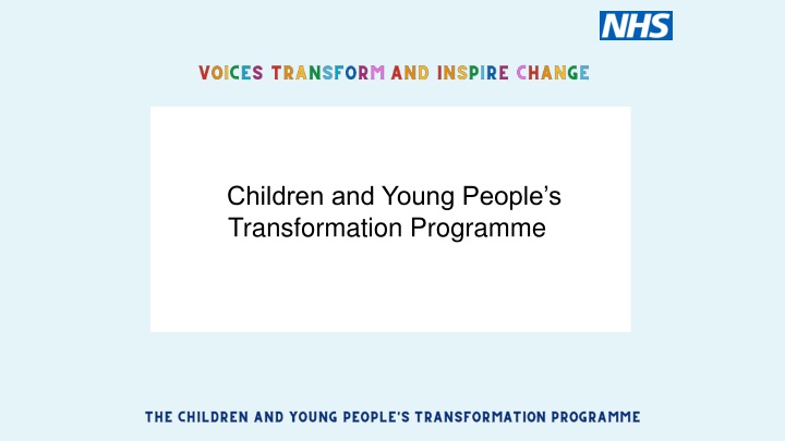 children and young people s transformation n.w
