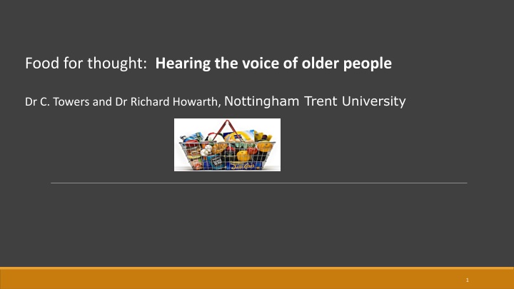 food for thought hearing the voice of older people n.w