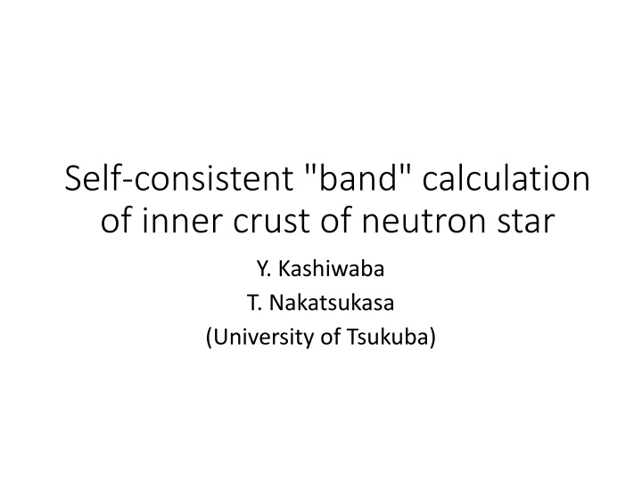 self consistent band calculation of inner crust n.w