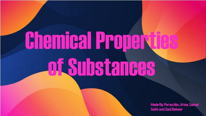 Chemical Properties of Substances: Sodium Chloride, Calcium Chloride, Ammonium Chloride, Potassium Chloride, Hydrogen Chloride