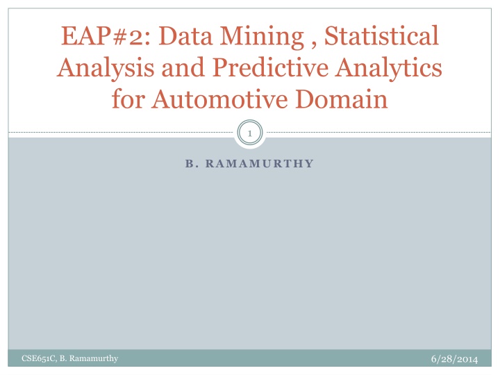 eap 2 data mining statistical analysis n.w