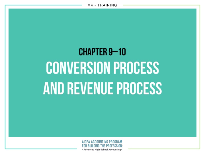 Accounting for Sales and Inventory Module