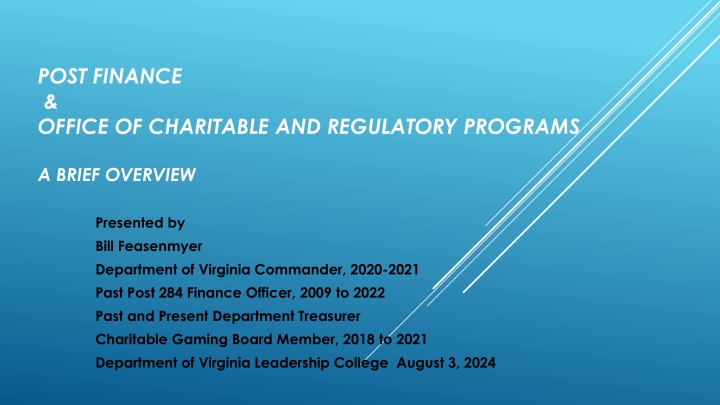 post finance office of charitable and regulatory n.w