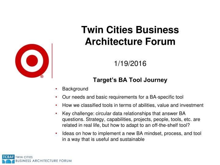 twin cities business architecture forum n.w