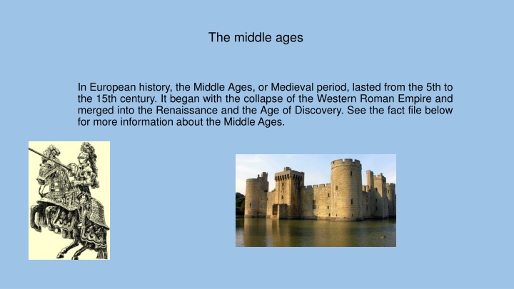 the middle ages n.w