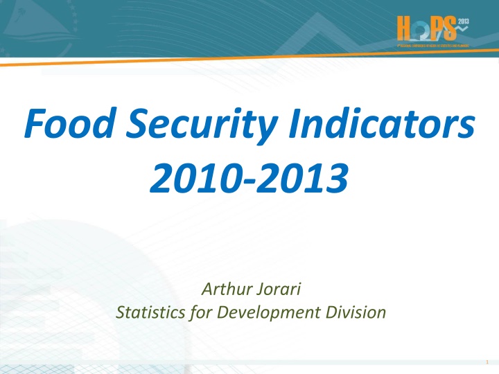 food security indicators 2010 2013 n.w