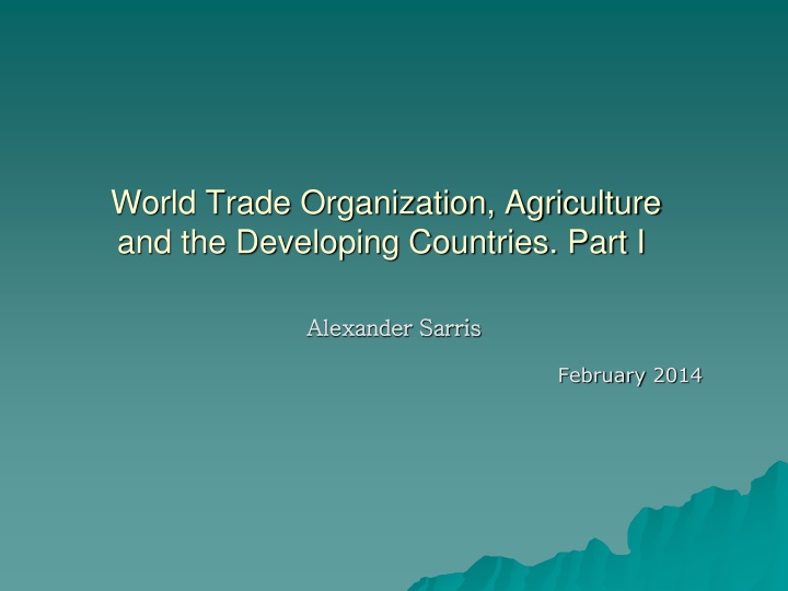 world trade organization agriculture n.w