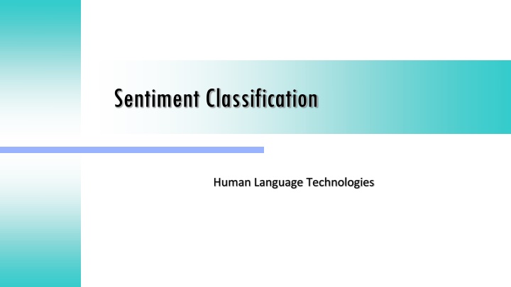 sentiment classification n.w