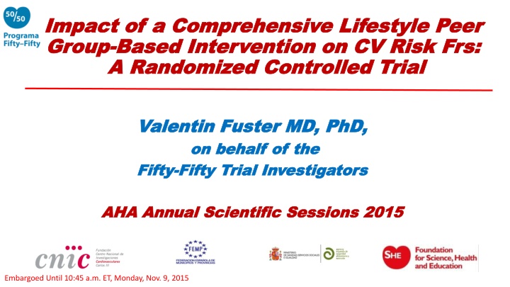 impact of a comprehensive lifestyle impact n.w