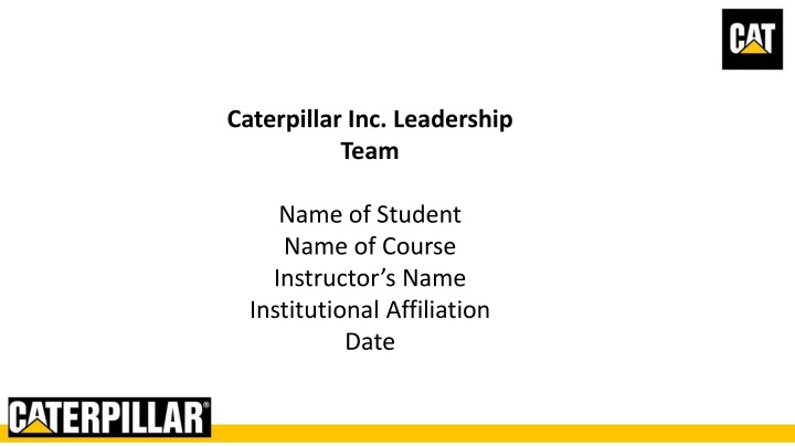 caterpillar inc leadership team n.w