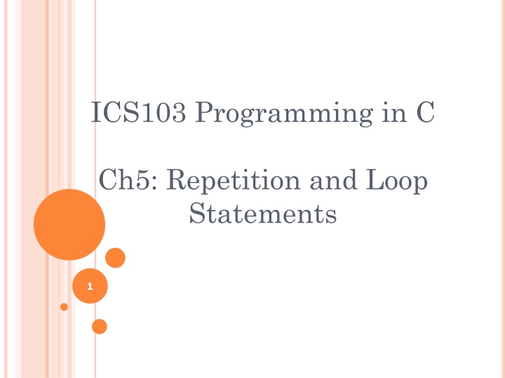 ics103 programming in c n.w