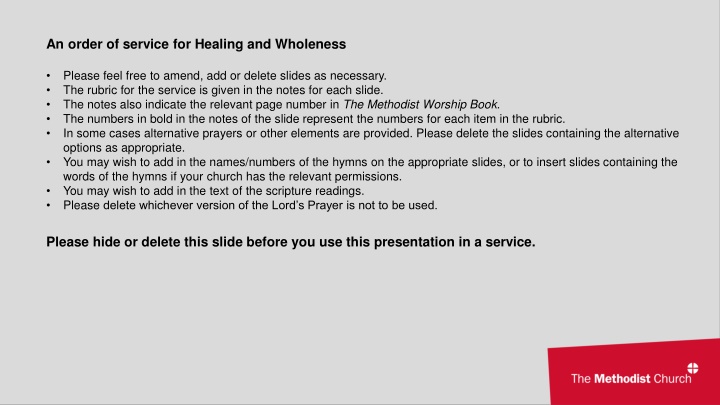 an order of service for healing and wholeness n.w