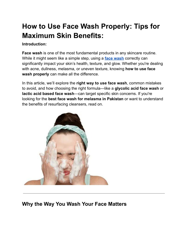 how to use face wash properly tips for maximum n.w