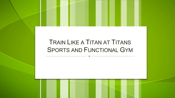 t rain l ike a t itan at t itans s ports n.w