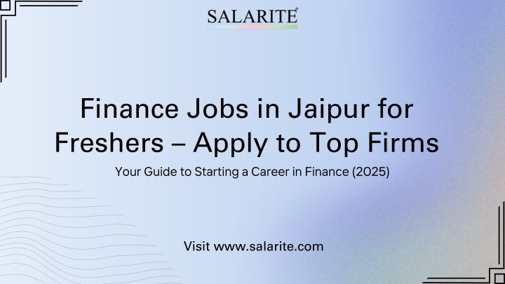 finance jobs in jaipur for freshers apply n.w
