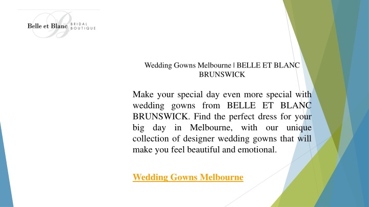 wedding gowns melbourne belle et blanc brunswick n.w