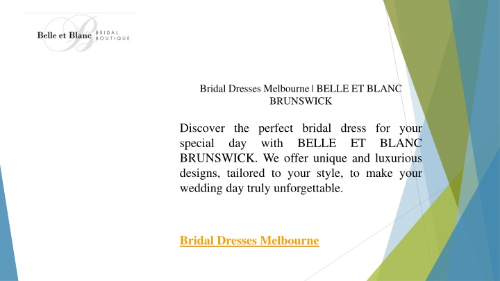 bridal dresses melbourne belle et blanc brunswick n.w