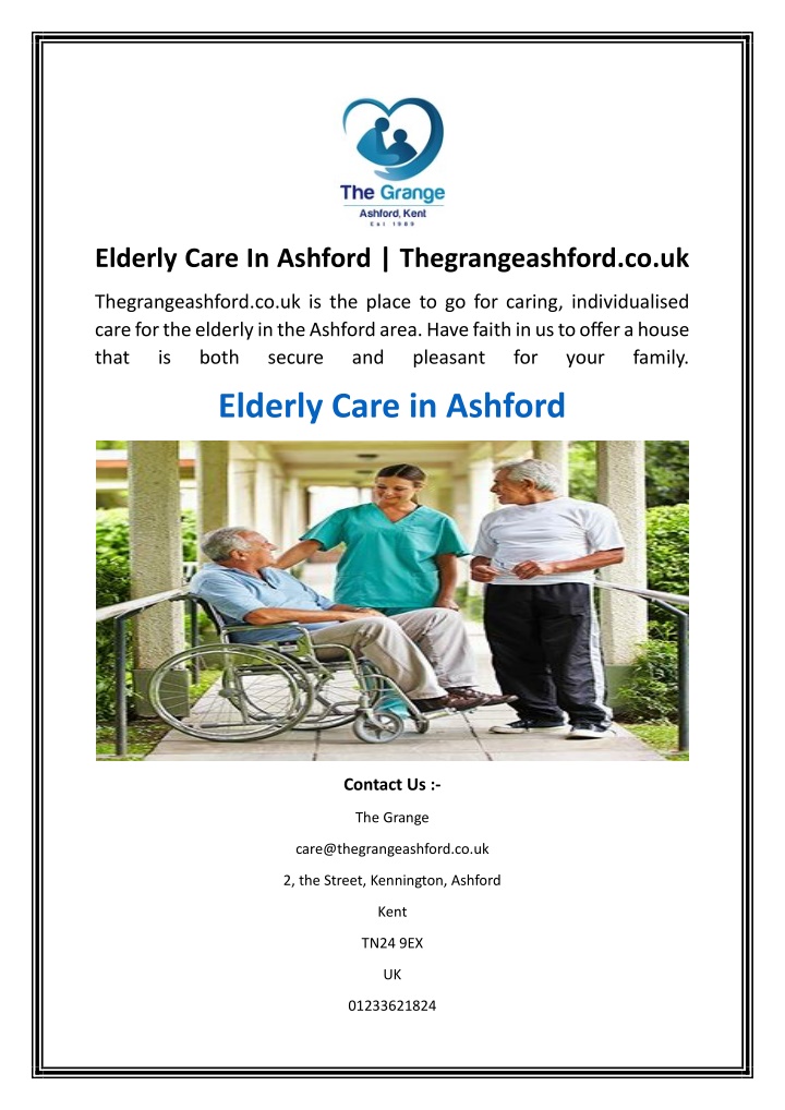 elderly care in ashford thegrangeashford co uk n.w