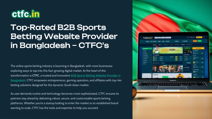 Top Rated B2B Sports Betting Website Provider in Bangladesh CTFCs