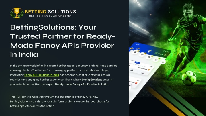BettingSolutions: Ready-Made Fancy APIs Provider in India